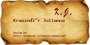 Krasznár Julianna névjegykártya